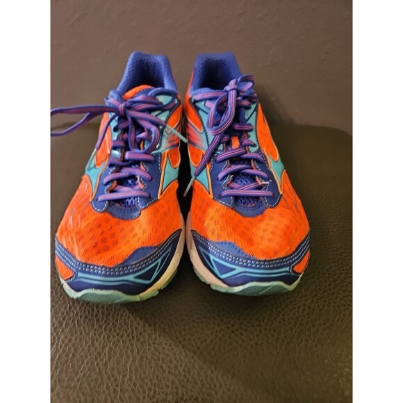 Mizuno Wave Catalyst Women's Athletic Running Shoes Sz W8.5 Orange Blue - Picture 3 of 12